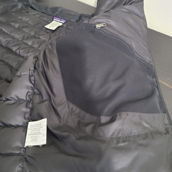 Patagonia Goose Down Sweater Puffer Jacket Full Zip Black Men’s Size Medium - Picture 11 of 11
